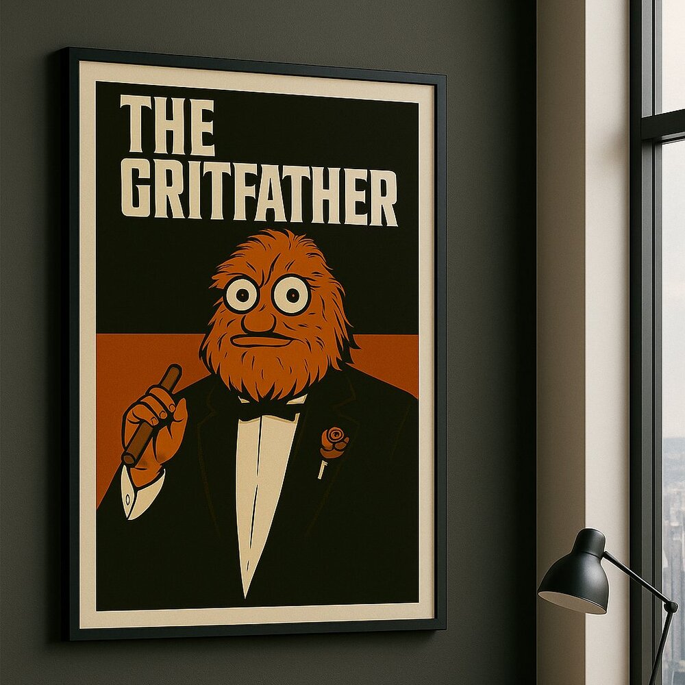 The Gritfather Framed 13x19 Art Print – Philly Mascot Wall Decor